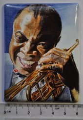 Painting an Enamel Box Lid with a picture of Louis Armstrong