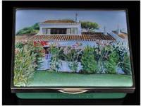 Portuguese Villa enamel box entry for Royal Miniature Society Exhibition