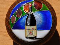 Clos Des Papes Wine Bottle Cloisonné enamel by Mark Morris