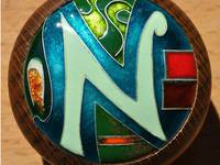 Second Letter-N Cloisonné Enamel Design by Mark Morris