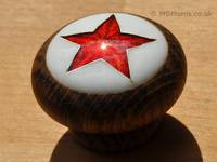 Transparent Red Cloisonné Enamel Pret-a-Manger Star