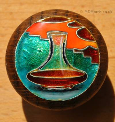 Wine Carafe Cloisonné Enamel by Mark Morris