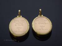 The inscriptions on the back of the medals