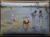 Children Paddling - Enamel Miniature Painting Reproduction by Mark D Morris & Anthony Phillips