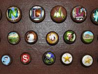 All the doorknobs together on the kitchen table