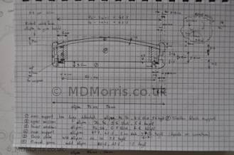 Detailed dimensions for the design