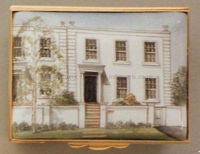 An Enamel Miniature Painting of a Flat by Anthony Phillips