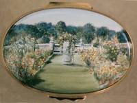 An Enamel Miniature Painting of a Garden