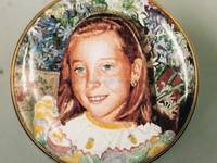 An Enamel Miniature Portrait of a Girl by Anthony Phillips