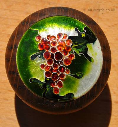 Grapes Cloisonné Enamel Doorknob by Mark Morris