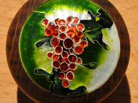 Grapes Cloisonné Enamel Doorknob by Mark Morris