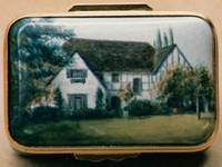 A Miniature Painting, in Enamel, of a County House by Anthony Phillips