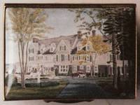 An Enamel Miniature Painting by Anthony Phillips of a Large House