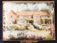 A Miniature Enamel Painting a House with a Nice Garden by Anthony Phillips