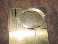 Sizing up a piece of brass plate