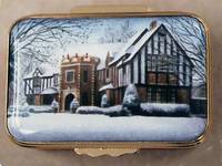 An Enamel Miniature Painting of a Tudor Style House by Anthony Phillips