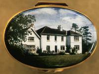 An Enamel Miniature Painting of a White House by Anthony Phillips