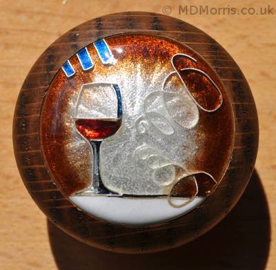 Cloisonné Wine Glass Enamel by Mark Morris