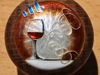 Cloisonné Wine Glass Enamel by Mark Morris