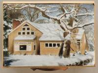 An Enamel Miniature Painting of a House During Winter by Anthony Phillips