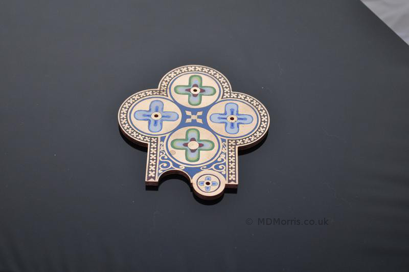 Top piece of enamel cross